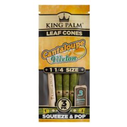 King Palm | Cantaloupe Melon Pre-Rolled Cones | 1 1/4 Size | 3 Pack