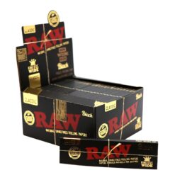 RAW | Black King Size Rolling Papers | WIDE