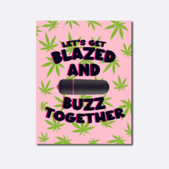 Kush Kards | Naughty Vibes | Lets Get Blazed | Greeting Card & Vibrator