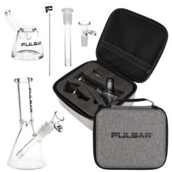 Pulsar | Slant Neck Beaker Bong + Bubbler Travel Kit