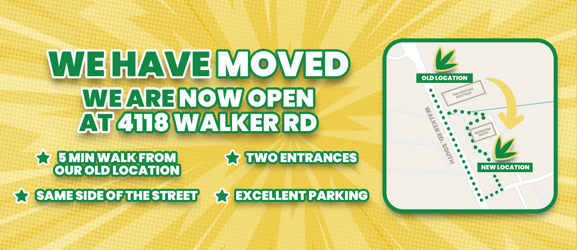 Our Walker Road Location is Moving Soon!